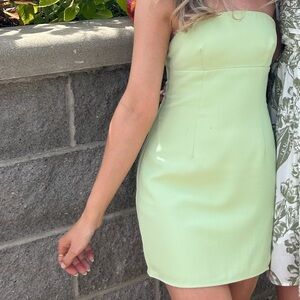 Beginning Boutique Green Strapless Dress